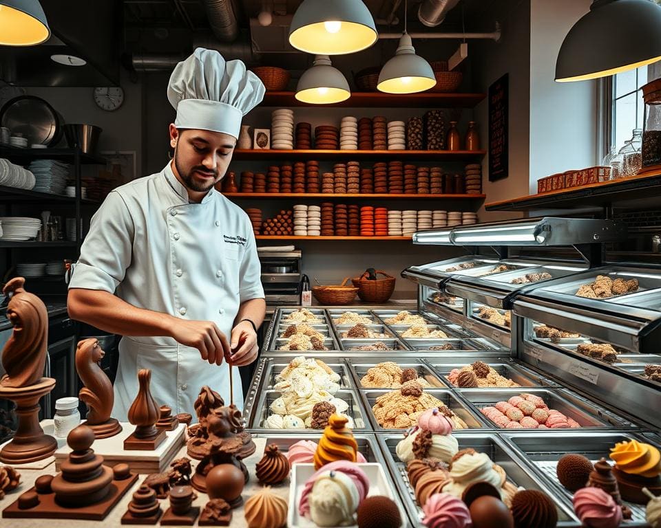 Hoe wordt iemand professioneel ijsmaker of chocolatier?