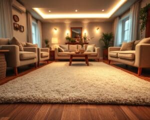 Wat maakt een zacht tapijt sfeervol en warm?