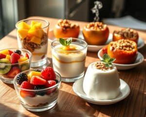 Wat zijn gezonde toetjes na een lichte maaltijd?