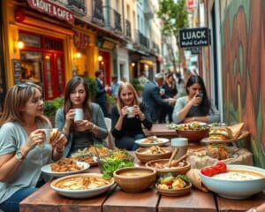 Wat zijn populaire lunchspots voor foodies?