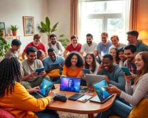 Wat doe je online met een grote vriendengroep?