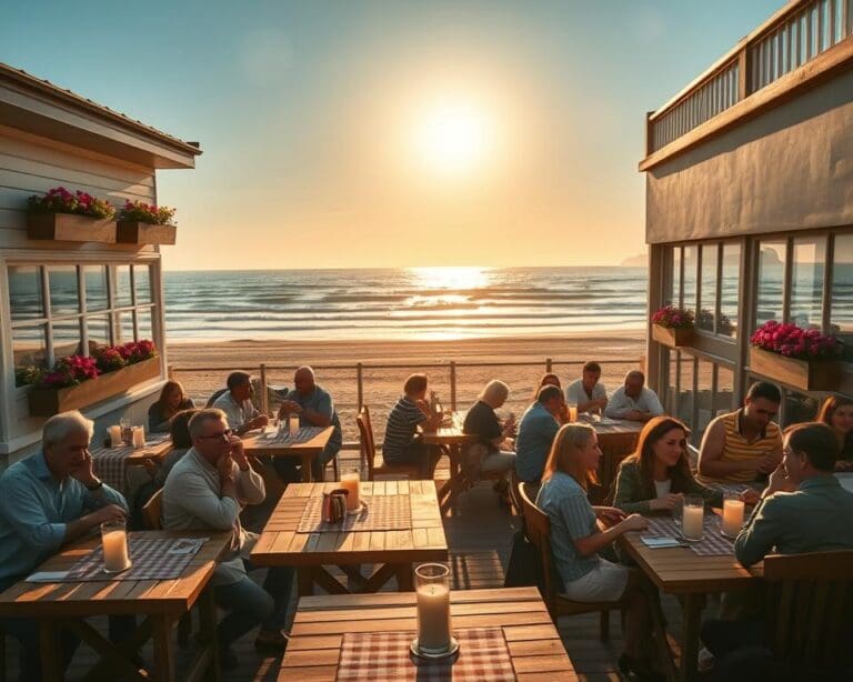 Gezellige restaurants aan zee
