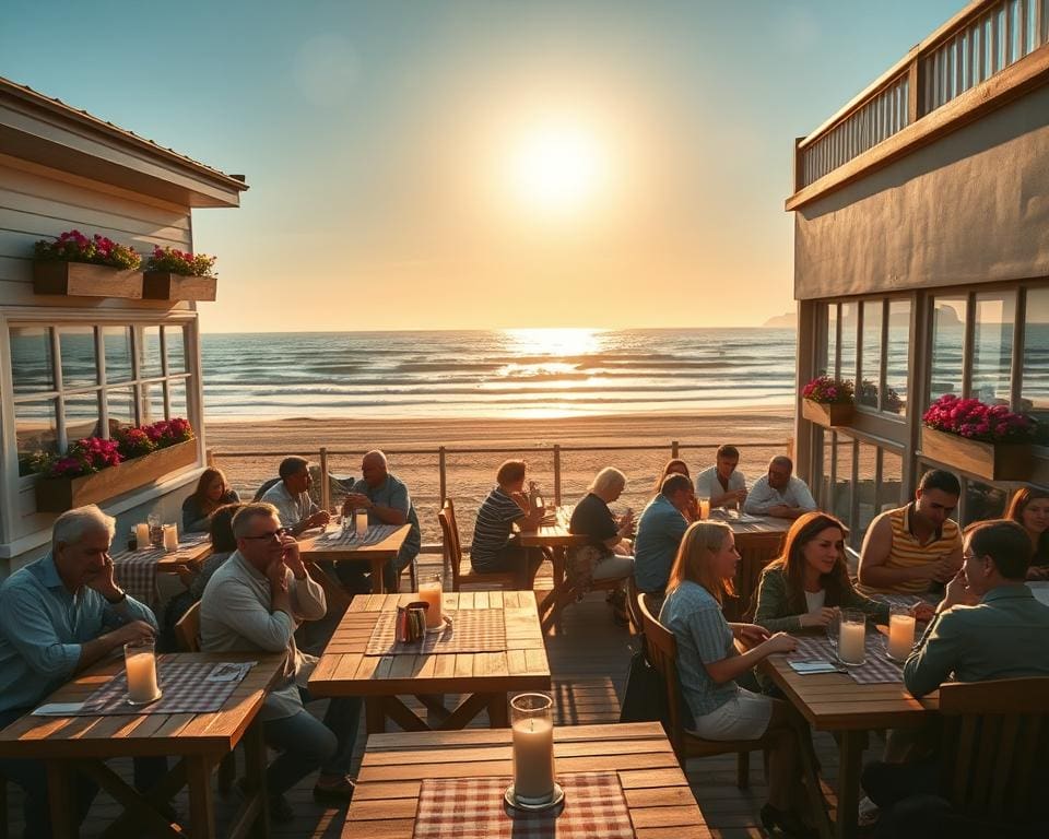 Gezellige restaurants aan zee