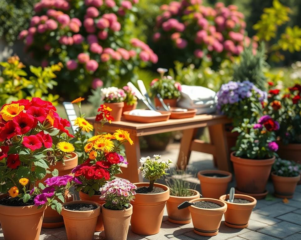 Hoe kies je bloempotten voor buiten?