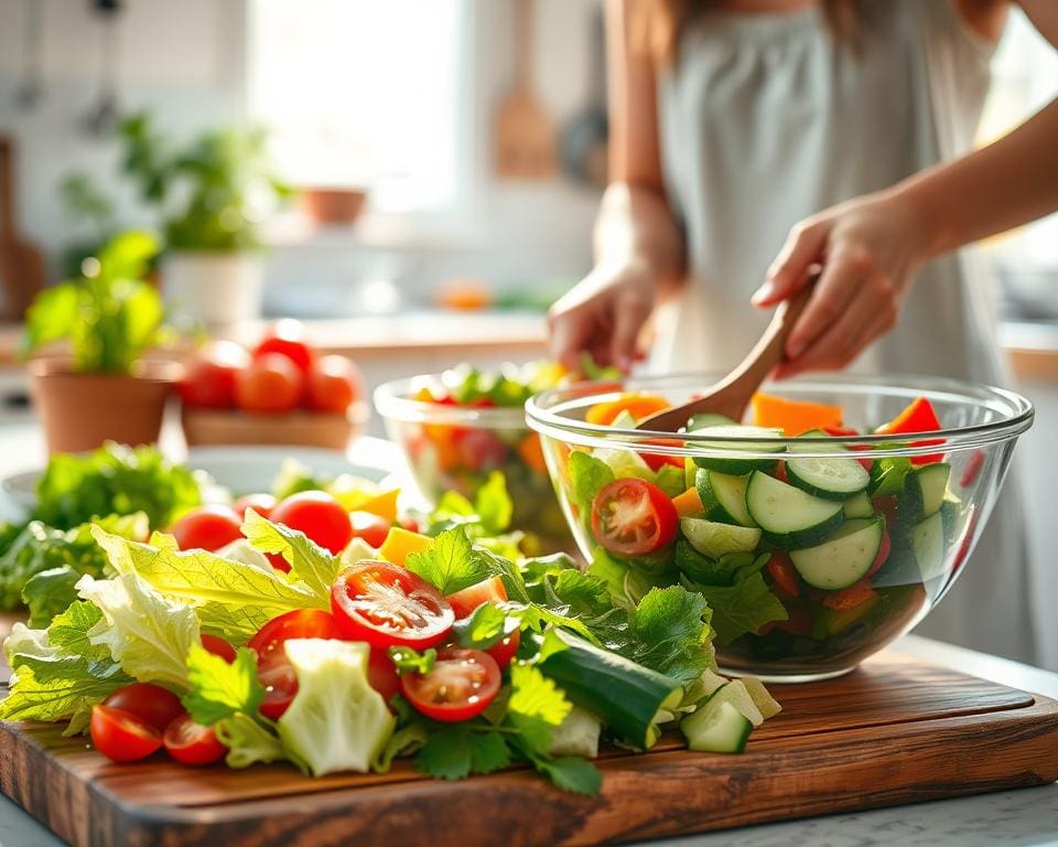 Hoe maak je een frisse zomersalade?