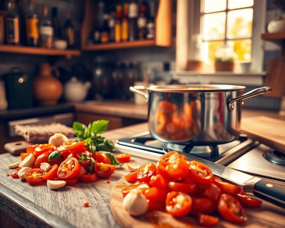 Hoe maak je verse pastasaus?