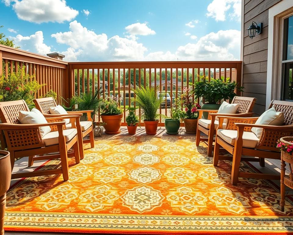 Is een buitenkleed geschikt voor het terras?