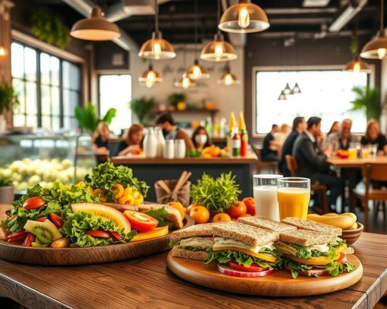 Lunchrestaurants met verse ingrediënten