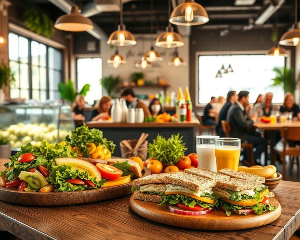 Lunchrestaurants met verse ingrediënten