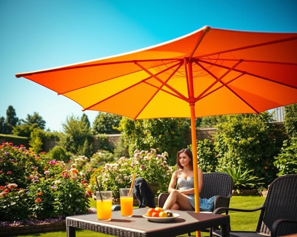 Welke parasol beschermt goed tegen zon?