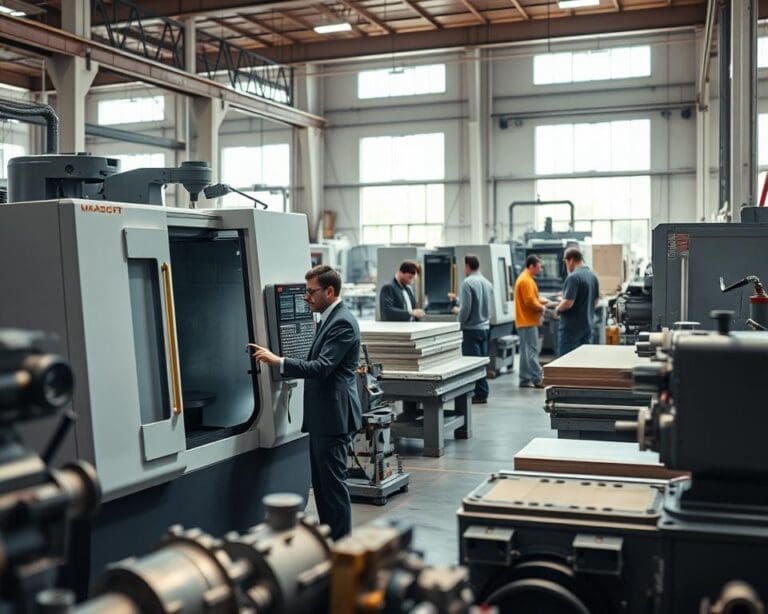 Werken met industriële machines