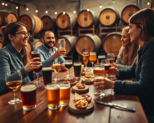 Waarom gaan vrienden naar een bierproeverij?