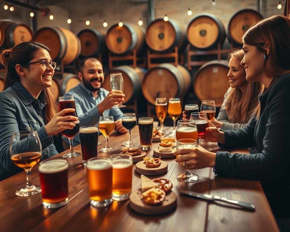 Waarom gaan vrienden naar een bierproeverij?