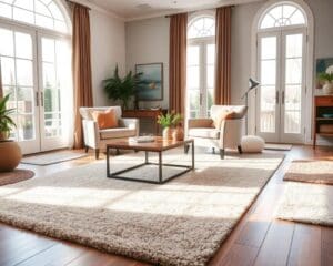 Welke vloerkleden maken een woonkamer warmer?