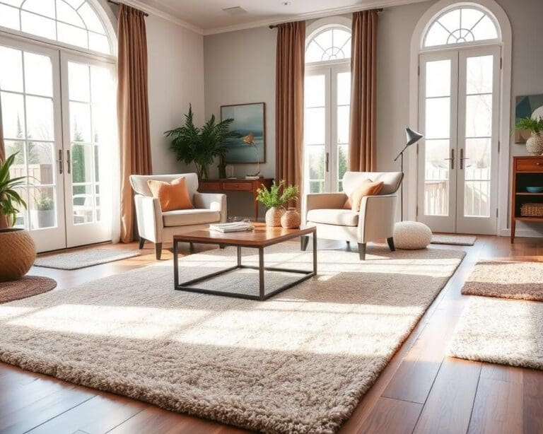 Welke vloerkleden maken een woonkamer warmer?