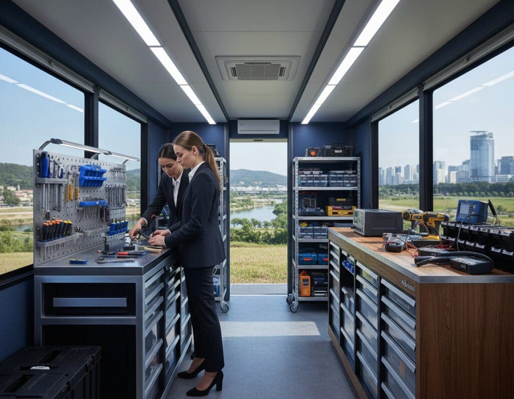 mobiele werkplaats inrichting