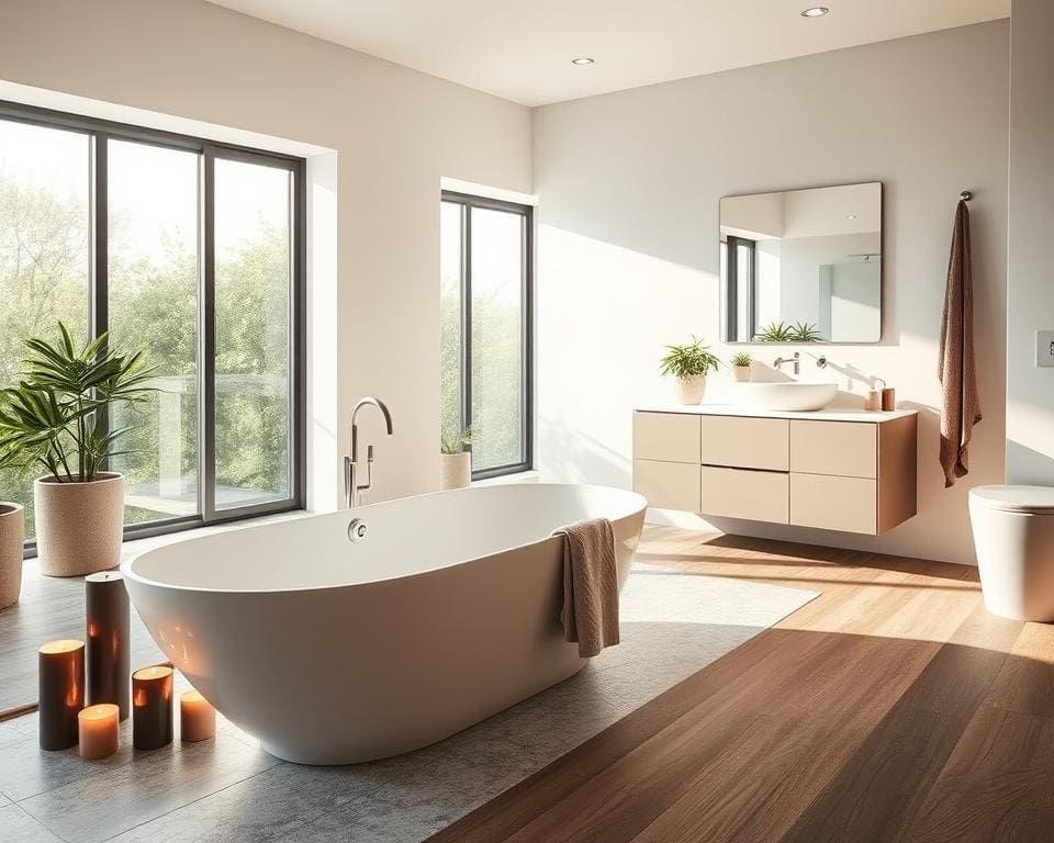 badkamer zonder tegels