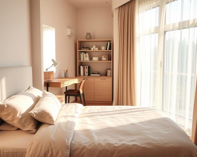 kleine logeerkamer inrichten