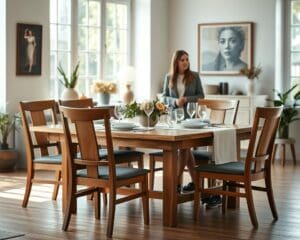 eettafel met stoelen
